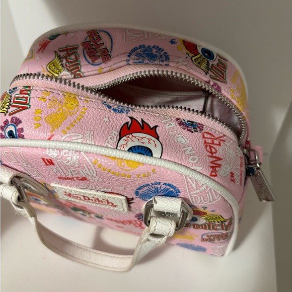 Von Dutch Pink and White Mini Bag with Graphic Design - Picture 3 of 3